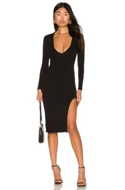 Violet Midi Dress Black -Bardot Store AAYR WD11 V1 1