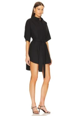 Kimono Mini Dress Black -Bardot Store AEXR WD6 V2