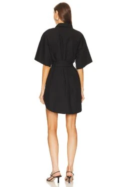Kimono Mini Dress Black -Bardot Store AEXR WD6 V3
