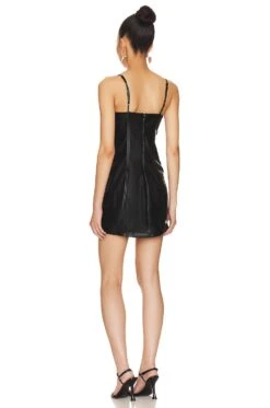 X REVOLVE Daphne Dress Noir -Bardot Store AFFM WD221 V3