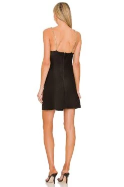 Alice + Olivia Harmony Mini Slip Dress Black -Bardot Store ALI WD929 V3