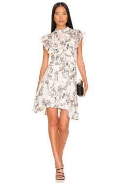 AllSaints Fleur Buruberu Dress White -Bardot Store ALLR WD100 V4