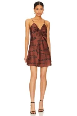 AllSaints Alexi Sara Dress Toffee Brown