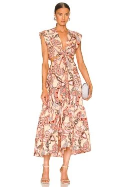 A.L.C. Alexandria Dress Nude Peach Multi