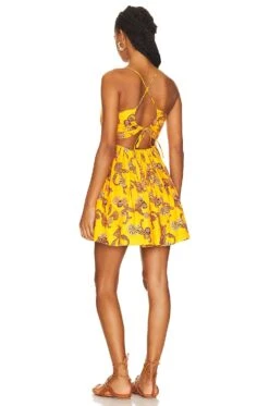 A.L.C. Ambrose Dress Limone Multi -Bardot Store ALX WD436 V3