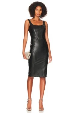 Pittito Midi Dress Black 8 Pittito Midi Dress Black -Bardot Store AMAN WD1637 V1 1