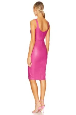 MIDI-KLEID PITTITO Cerise -Bardot Store AMAN WD1651 V3