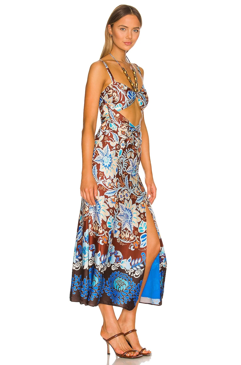 Nisa Dress Brun Blossom 2 Nisa Dress Brun Blossom - Image 2