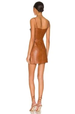 Bardot Croc Mini Dress Tan Croc -Bardot Store BARD WD472 V3