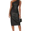 Bardot Oriella Faux Leather Dress Black