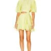 Bardot Enya Organza Mini Dress Sunshine