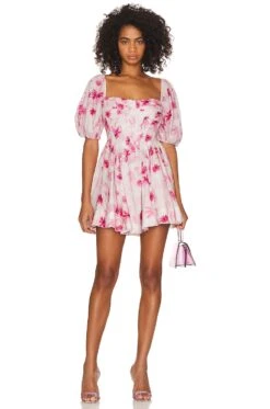 Bardot Kiah Mini Dress Pink Floral