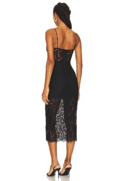 Bardot Olina Corset Midi Dress Black -Bardot Store BARD WD655 V3