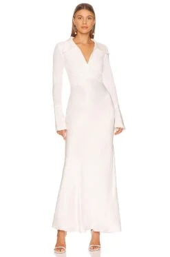 BEC + BRIDGE Amber Long Sleeve Maxi Dress Ivory