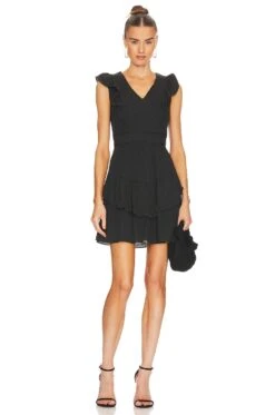 BCBGeneration Babydoll Mini Dress Black