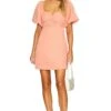 BCBGeneration Puff Sleeve Mini Dress Peach