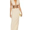 Haba Beige Maxi Dress Cream