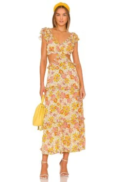 Clara Ankle Dress Lucia Floral Print