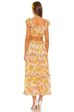 Clara Ankle Dress Lucia Floral Print -Bardot Store CLEO WD389 V3