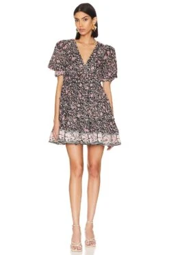 Lauren Mini Dress Fan Print