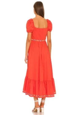 Hayden Dress Red Multi Embroidery -Bardot Store CLNR WD91 V3
