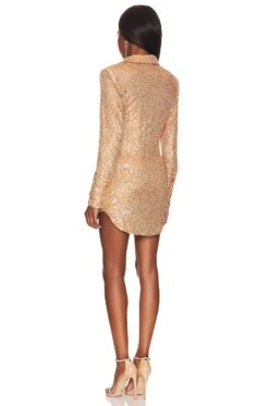 Camila Coelho Erika Shirt Dress Gold -Bardot Store COEL WD307 V3