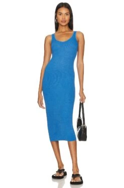 Rib Tank Dress Black 9 Rib Tank Dress Black -Bardot Store ENZA WD464 V1