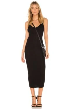 Rib Tank Dress Black 8 Rib Tank Dress Black -Bardot Store ENZA WD60 V1 1