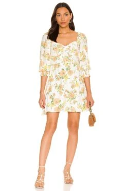 Faithfull The Brand X REVOLVE Arianne Mini Dress Velma Floral Peach