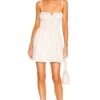 Faithfull The Brand Shivka Mini Dress Plain Egg Shell