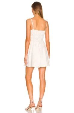Faithfull The Brand Shivka Mini Dress Plain Egg Shell 5 Faithfull The Brand Shivka Mini Dress Plain Egg Shell -Bardot Store FAIB WD440 V3