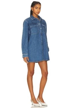 FRAME The A-line Shirt Dress Brisk -Bardot Store FAME WD45 V3