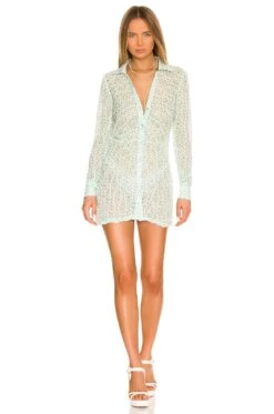 Drea Long Sleeve Mini Dress Green