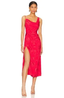 Ilana Midi Dress Red