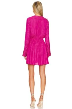 FREE PEOPLE Everly Shirtdress Pink Phenom -Bardot Store FREE WD2420 V3