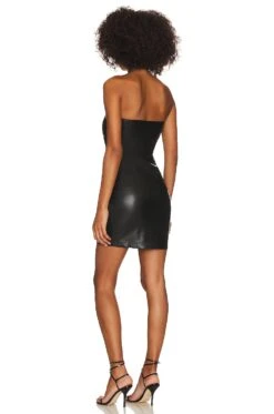GOOD AMERICAN Better Than Leather Tube Dress Black001 -Bardot Store GAME WD17 V5