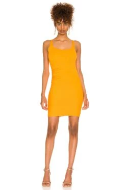 Square Neck Mini Dress Marigold