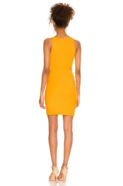 Square Neck Mini Dress Marigold -Bardot Store HARL WD415 V3