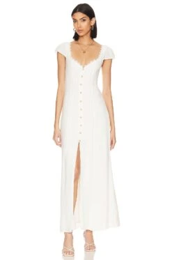 X REVOLVE Simone Maxi Dress White -Bardot Store HOOF WD968 V4