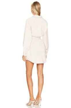 Oversized Shirt Dress Great Egret -Bardot Store HUDSON WD14 V3