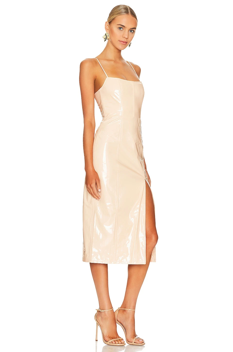 Cassie Midi Dress Camel 2 Cassie Midi Dress Camel - Image 2