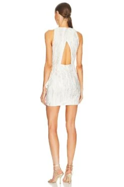 IRO Dorlia Dress Ecru & Gold -Bardot Store IRO WD268 V4