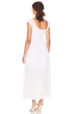 Valerie Smocked Midi Dress White -Bardot Store KARI WD580 V3