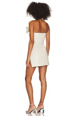 Karla Leather Mini Dress Bone -Bardot Store LARX WD36 V3