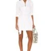 August Shirt Dress White Stripe