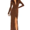 Xander Maxi Dress Dark Brown
