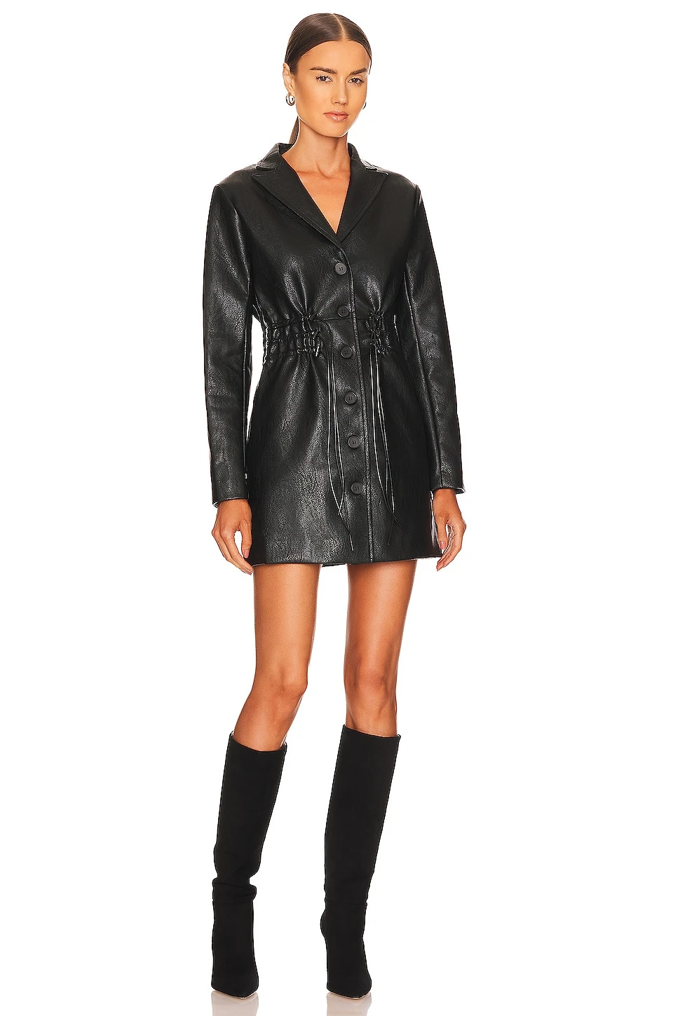 Noa Faux Leather Dress Black 1 Noa Faux Leather Dress Black