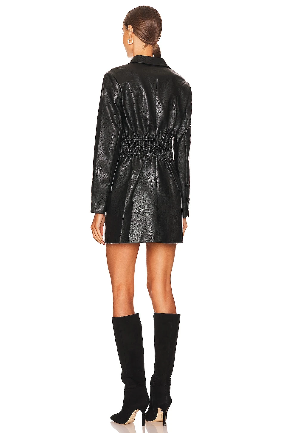 Noa Faux Leather Dress Black 3 Noa Faux Leather Dress Black - Image 3