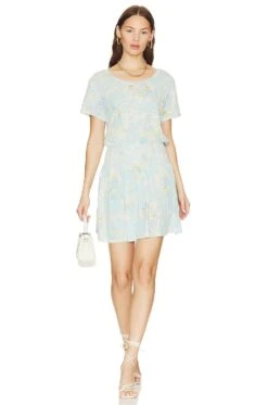 LoveShackFancy Amore Dress Baby Blue Promise