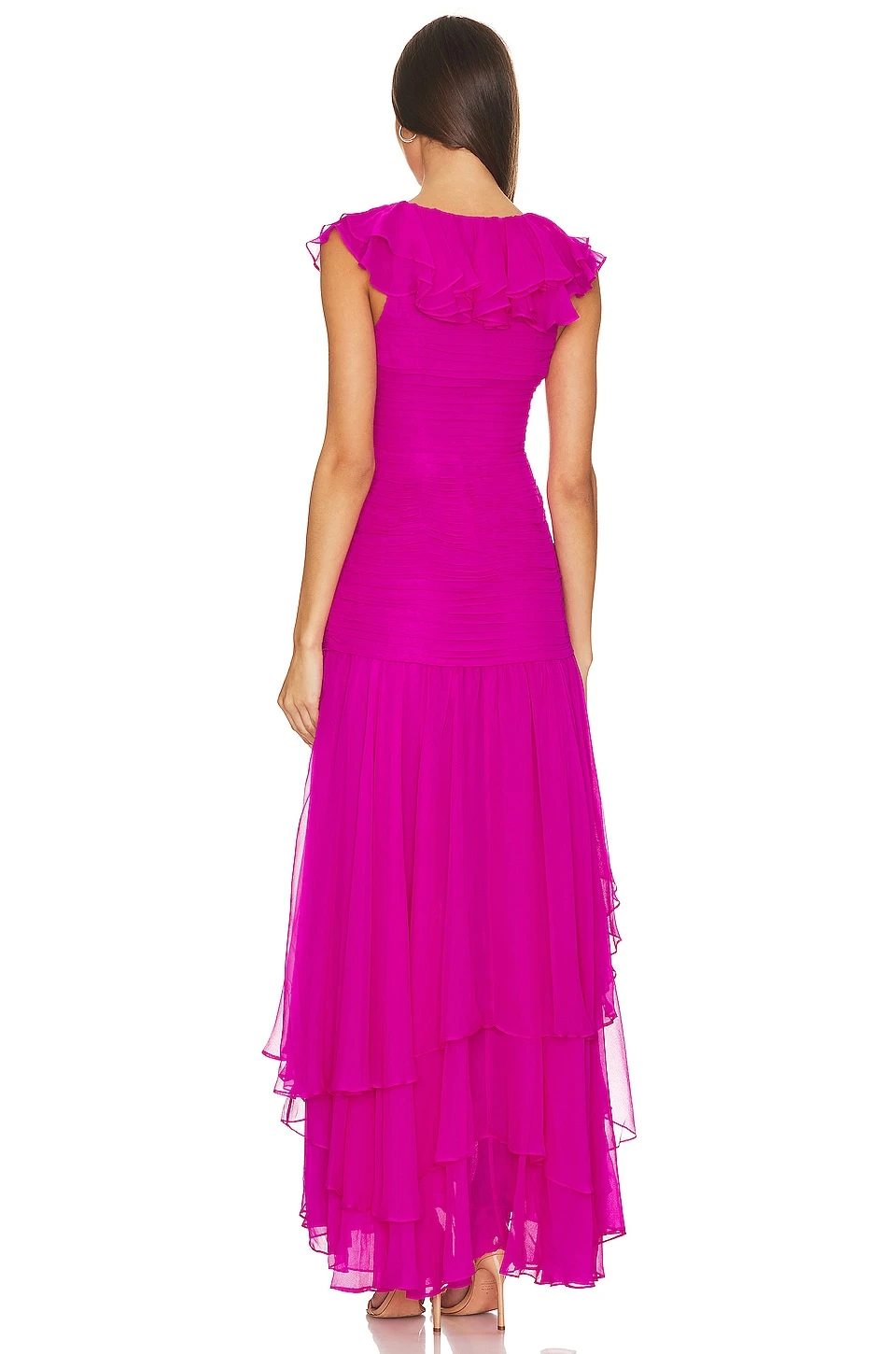 LoveShackFancy Tini Gown Flirty Fuschia 3 LoveShackFancy Tini Gown Flirty Fuschia - Image 3